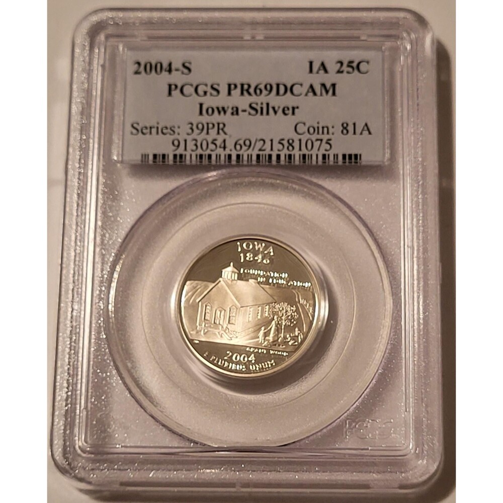 2004 S Silver Iowa State Quarter Proof PR69 DCAM PCGS